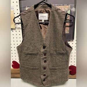 Brown tweed vest size S